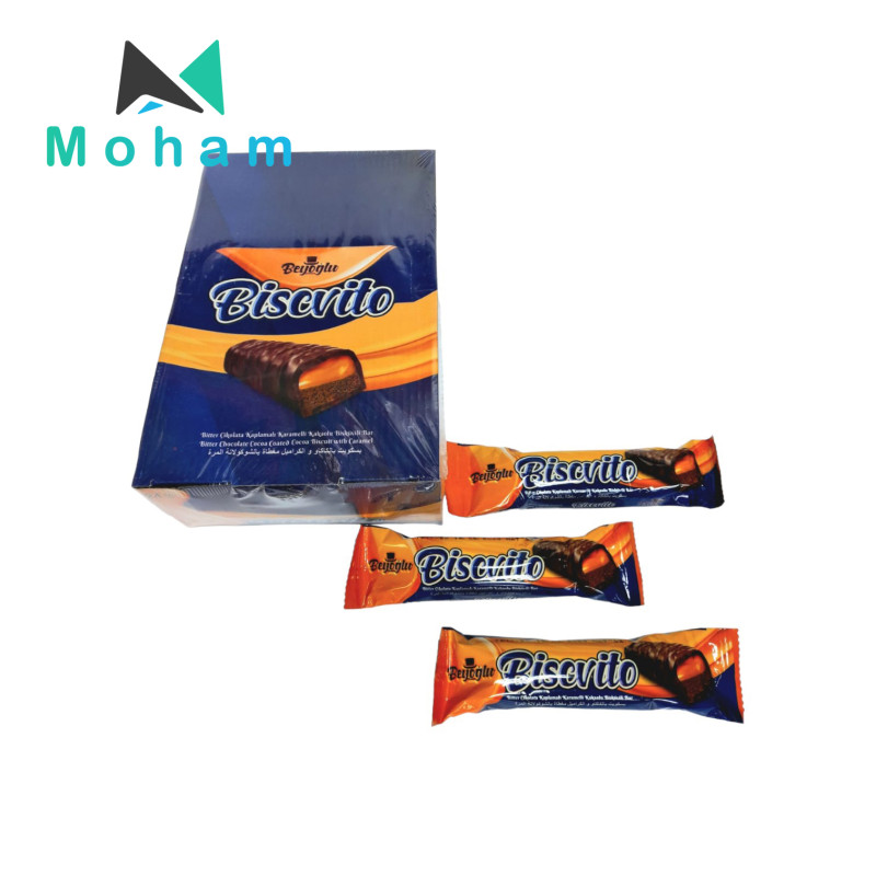 Bejlerie Milk Chocolate Coated Biscuit with Caramel Bars 24pcs. 36 grams