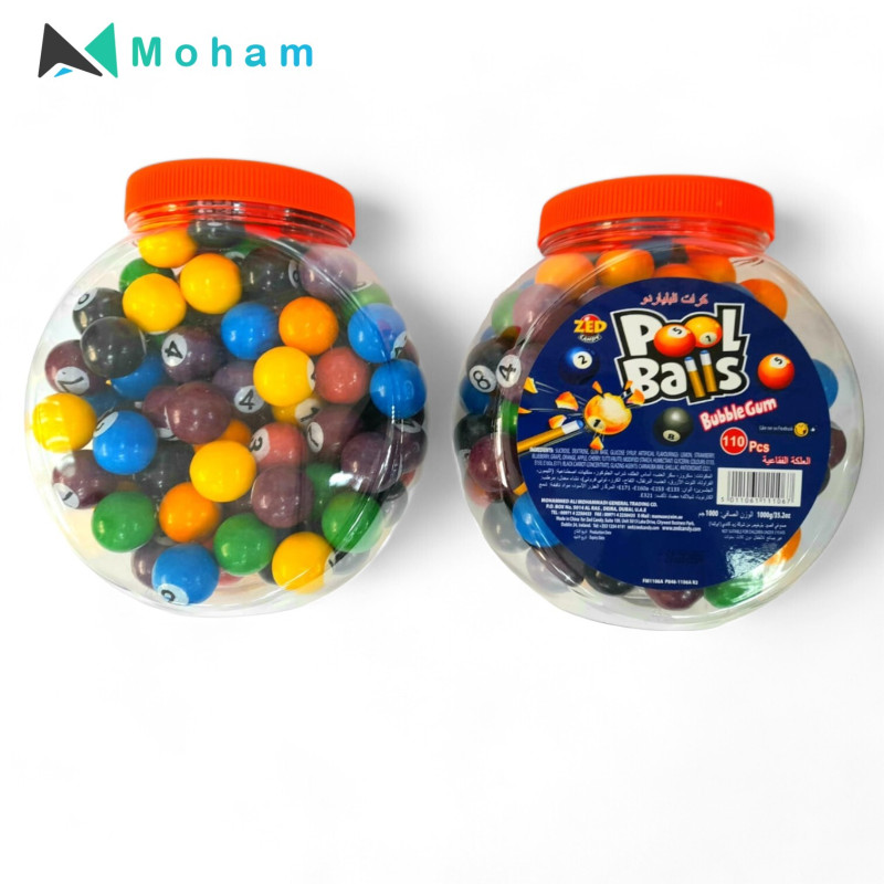 Zed Candy Pool Balls Bubblegum 110pcs. 1kl.