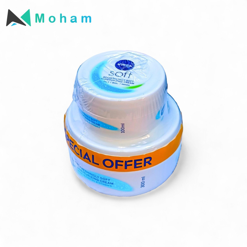 NIVEA SOFT CREAM JAR 300ML+100ML