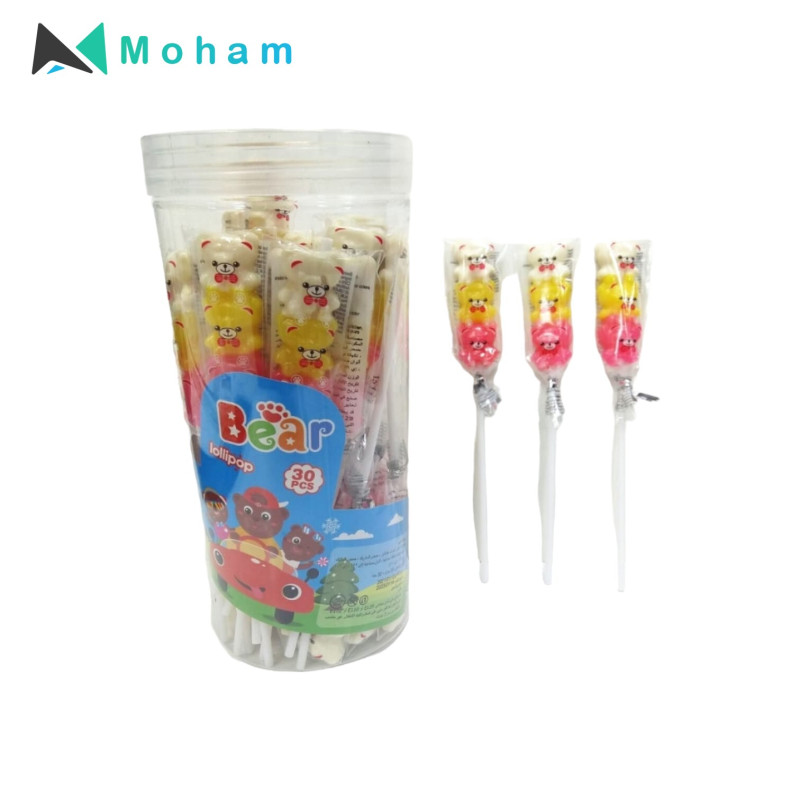 Bear Shaped Lollipops 30pcs. 15 Grams