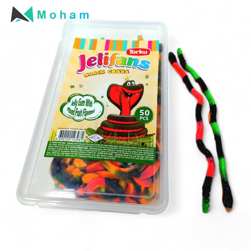 Jelifans Black Cobra Jelly Gum 50pcs. 900 Grams