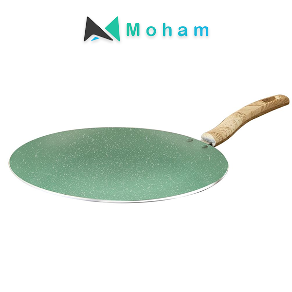 Safety and Style in One with Kawashi Non-Stick Marble Coating Tawas with Heat-Resistant