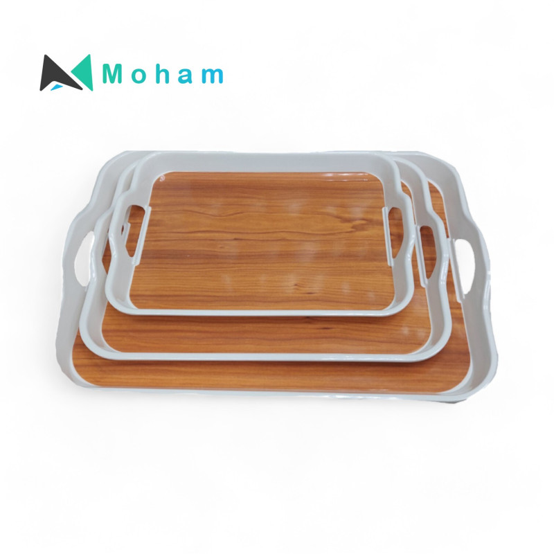 Nesting Melamine Serving Trays - Set of 3