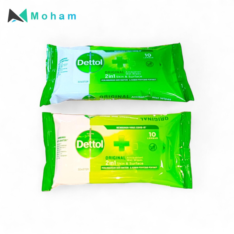 DETTOL ORIGNAL ANTIBACTERIAL WET WIPES 10PC