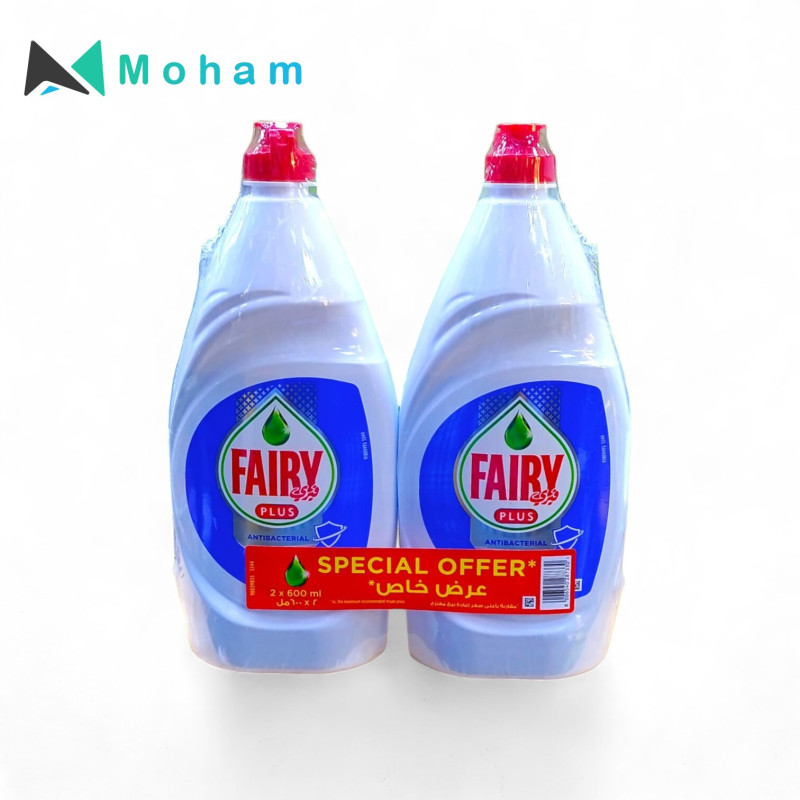 FAIRY LIQUID DISHWASH ANTI BACTERIAL 600ML (2PC)
