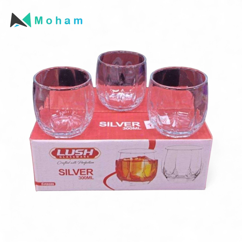 LUSH SILVER TUMBLER 300ML-6PCS