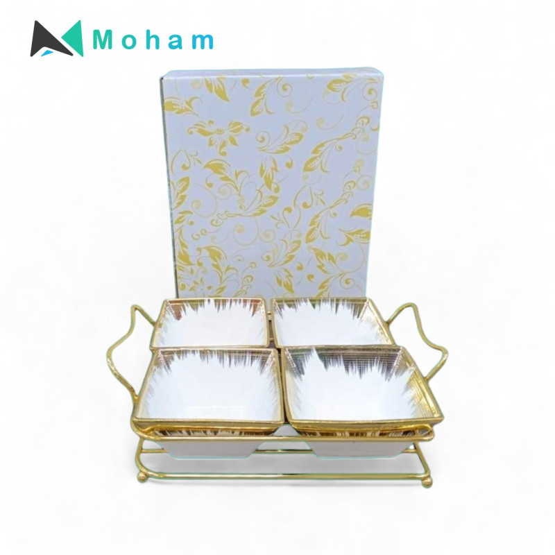 PLATE WID METAL SHELF 9.2X9.2X4.2CM-4PCS