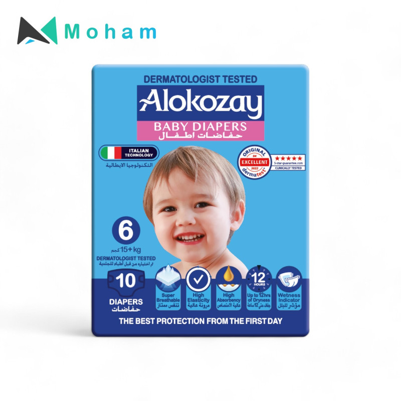Alokozay Premium Baby Diapers - SIZE 6 - 10 pcs