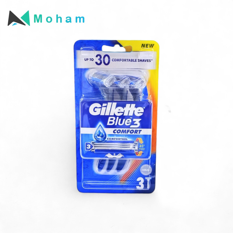 GILLETTE DISP RAZOR BLUE 3, (3PC/CD)