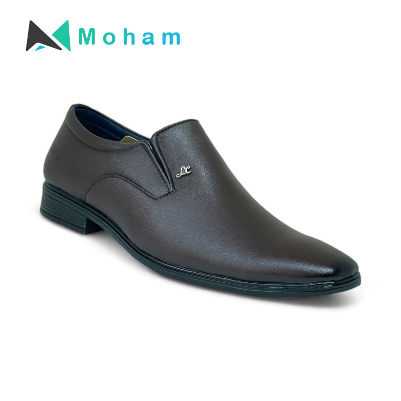 Men's Classic Brown Leather Slip-On Formal Shoes