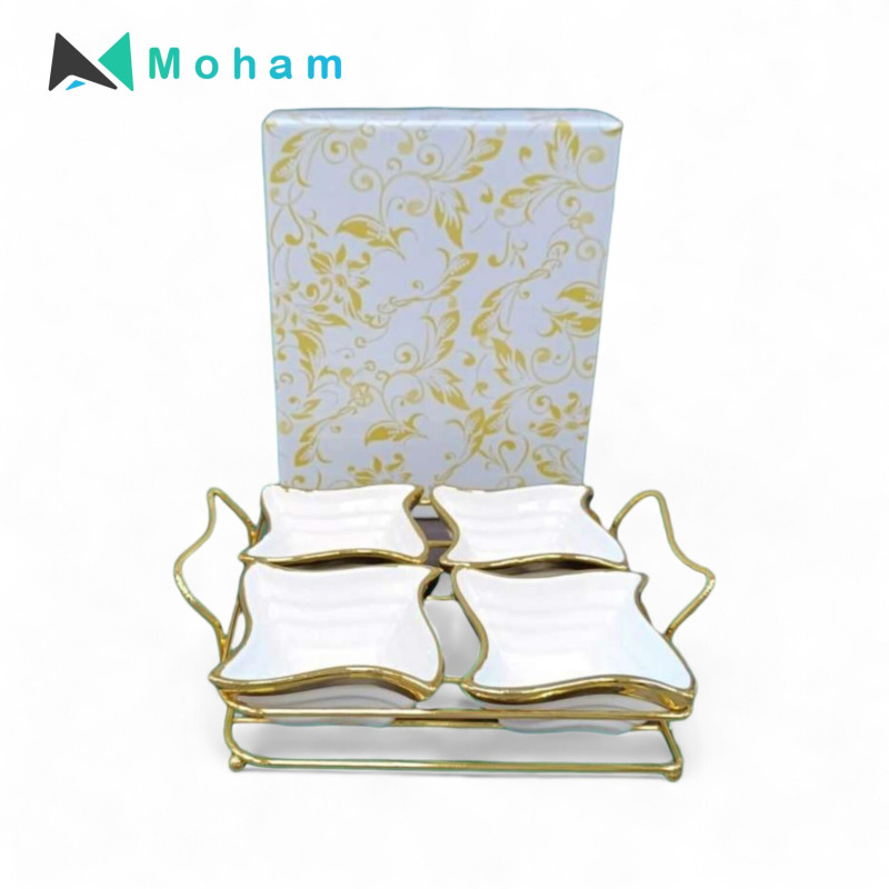 PLATE WID METAL SHELF 9X7.5X3.9CM- 4PCS