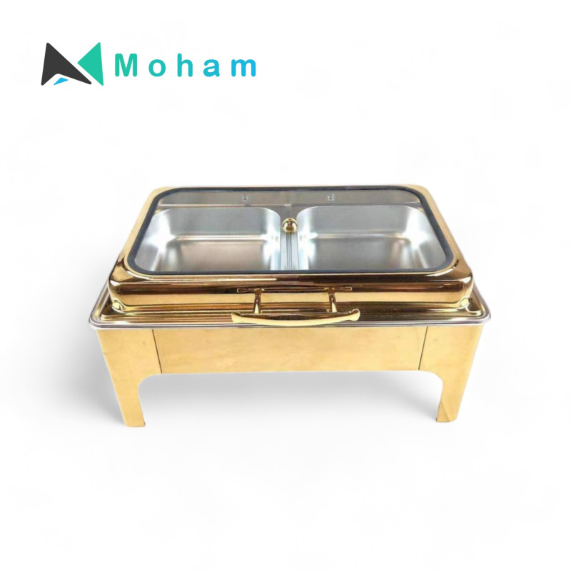 Golden Rectangular Chafing Dish