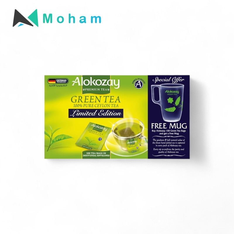 Alokozay Green Tea 100 Envelope Stapled-12