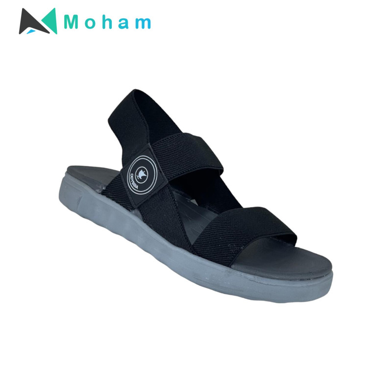 Odyssia Men's Black Casual Sandals