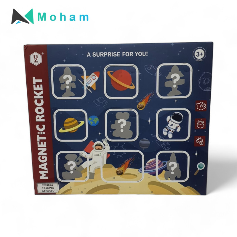 Magnetic Rocket Surprise Toy Set