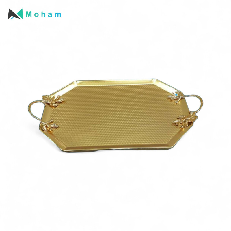 OCTAGAON LARGE GOLDEN TRAY