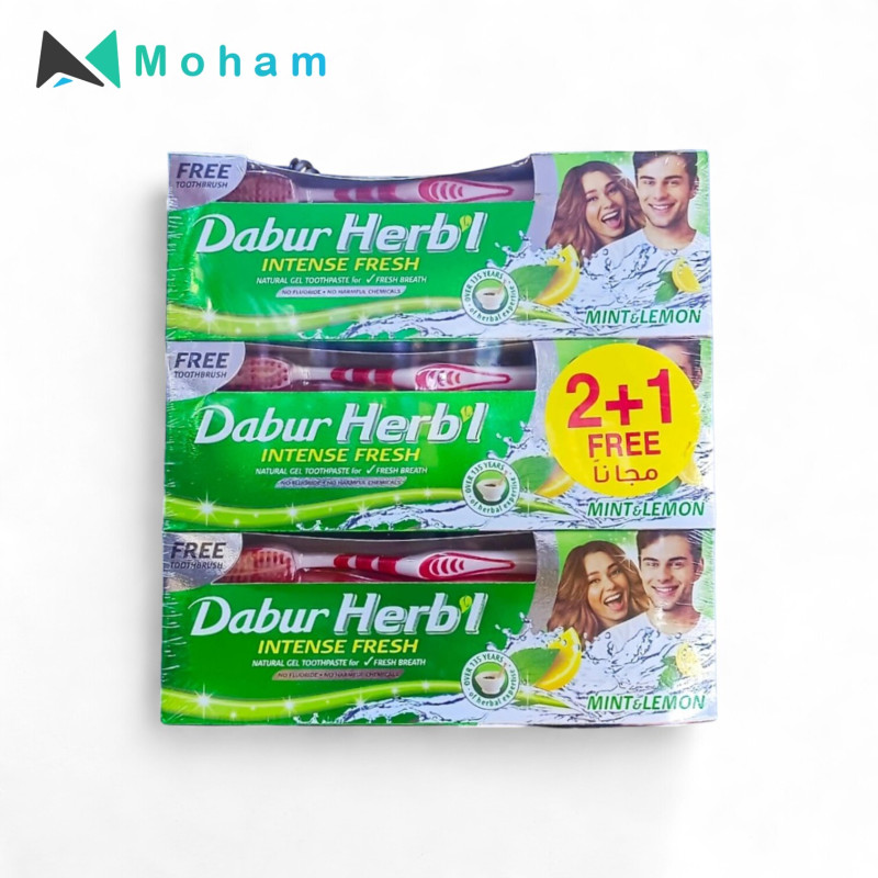 DABUR TOOTHPASTE FRESH BREATH (MINT & LEMON) 150GM