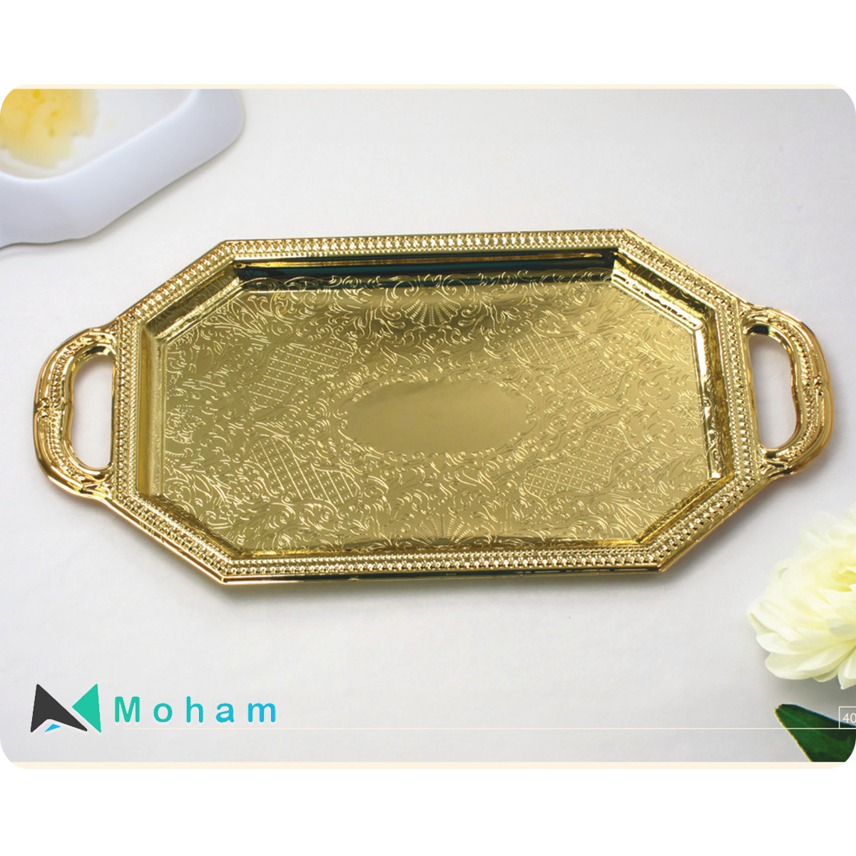 Serving Tray with Cutout Handles - GER 6889