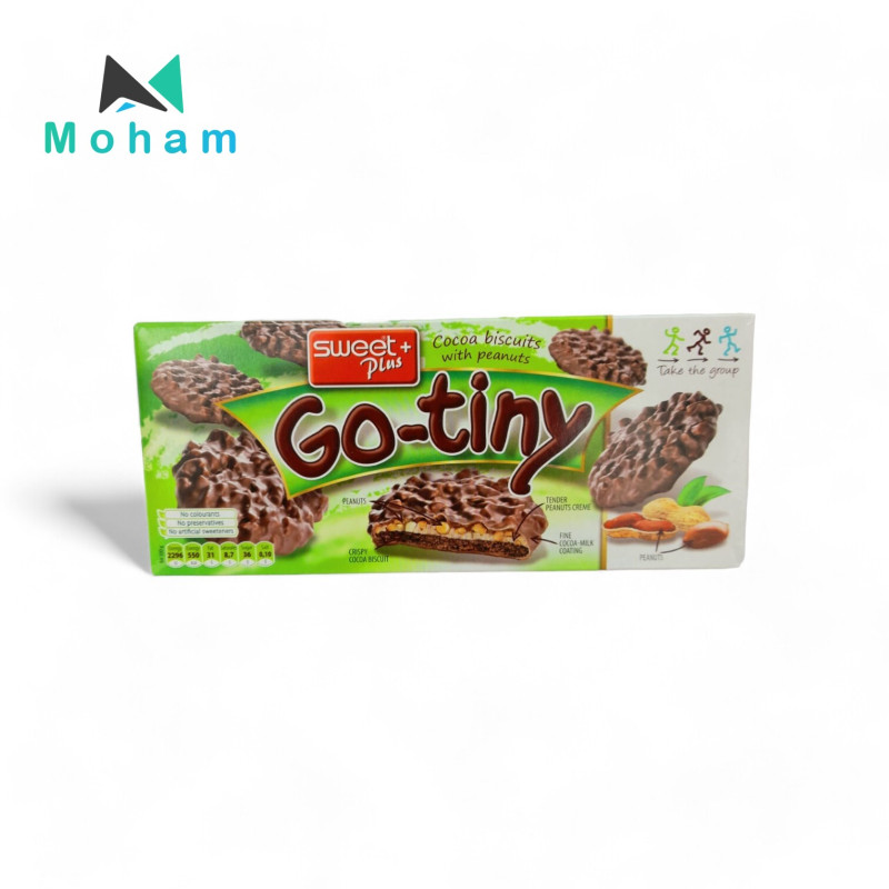 Go-Tiny Cocoa Biscuits with Peanuts 24pcs. 130grams