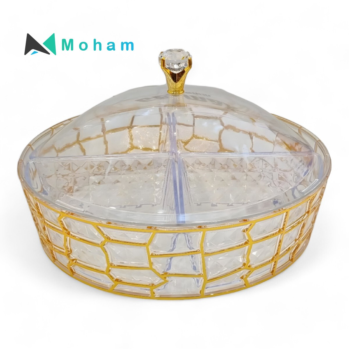 Germax Golden-Touched Acrylic Date Pot for Elegant Serving