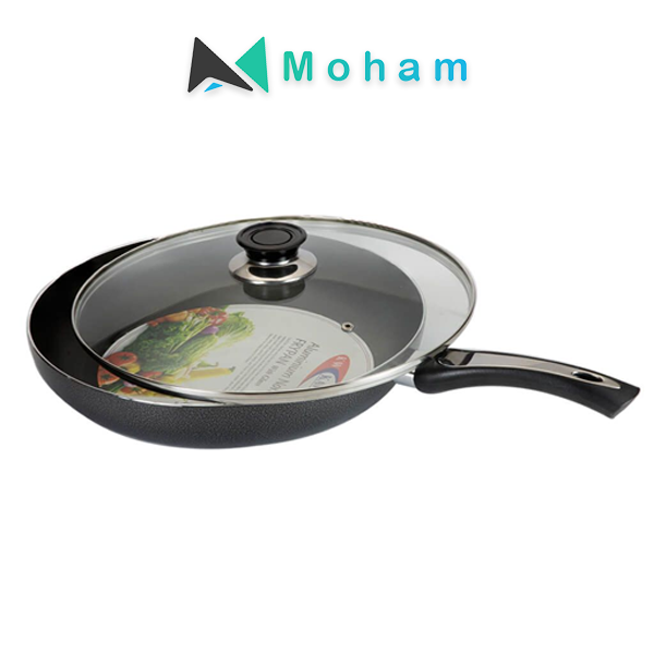 Kawashi Aluminium Non-Stick Fry Pan with Glass-Lid 22cm, 32cm, 30cm