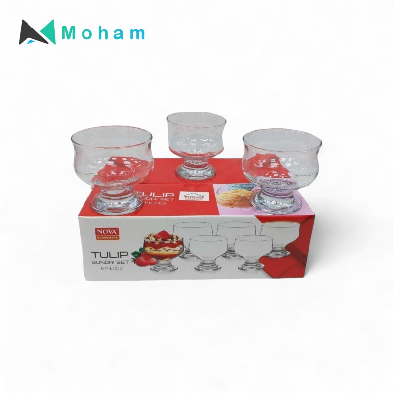 NOVA  TULIP ICE CREAM CUP SET-6 PCS