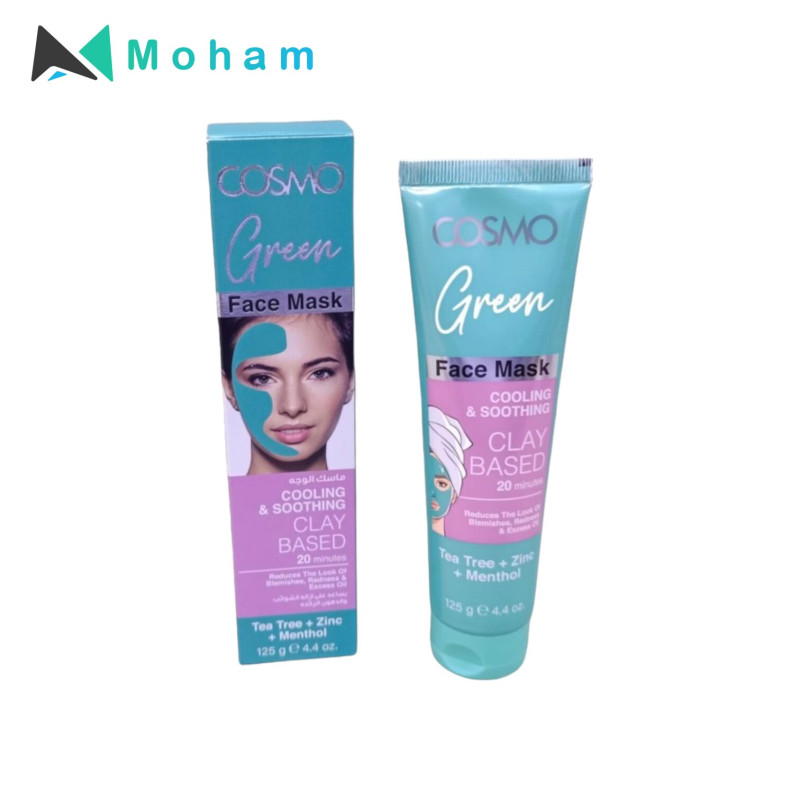 COSMO GREEN TEA FACE CLAY MASK 125GM