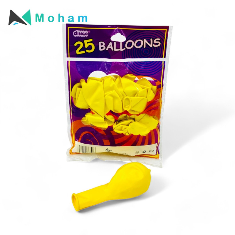 Bag of 25 Yellow Balloons