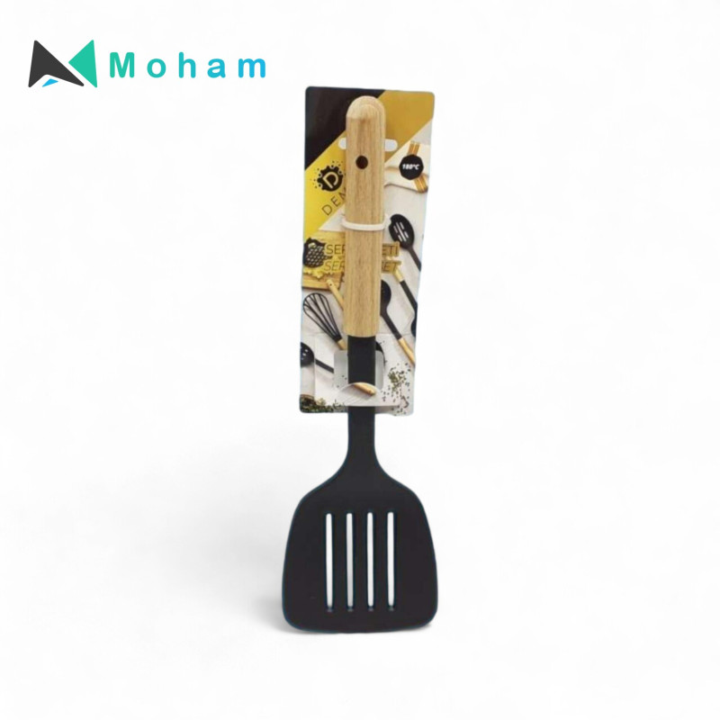 SPATULA-WOODEN HANDLE (SINGLE POURING) (K:72)180