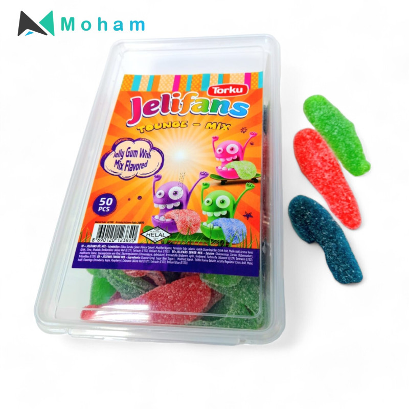 JeliFans Tongue Mix Jelly Gum 50pcs. 900 Grams