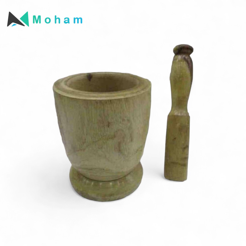 WOODEN MORTAR LARGE