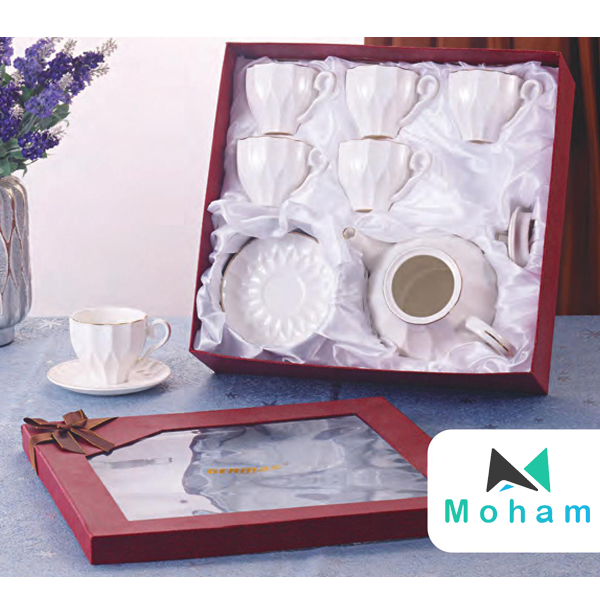 Germax - Coffee Mugs and Plate and Teapot Set