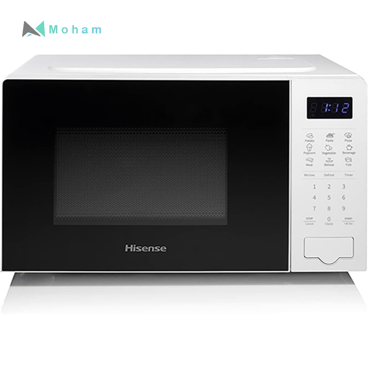 Hisense 700 Watts 20 Litre White Digital Solo Microwave Oven H20MOWS4UK Automatic Defrost, 9 Auto Cook Menus, Clock & Timer, Easy Clean