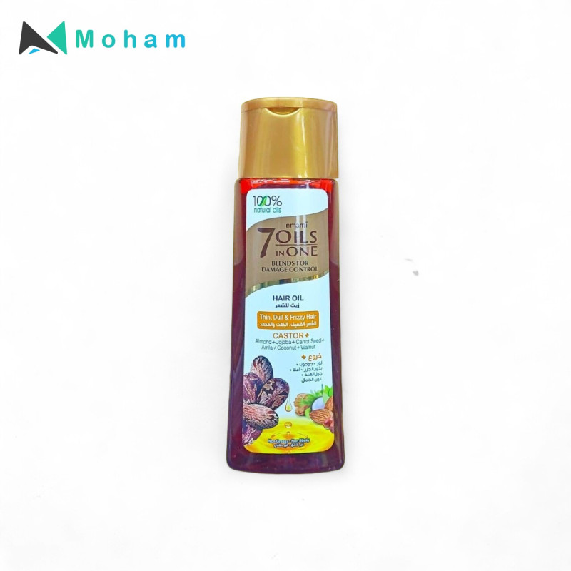 EMAMI 7 OILS IN ONE CASTOR & ALMOND HAIR OIL 100ML