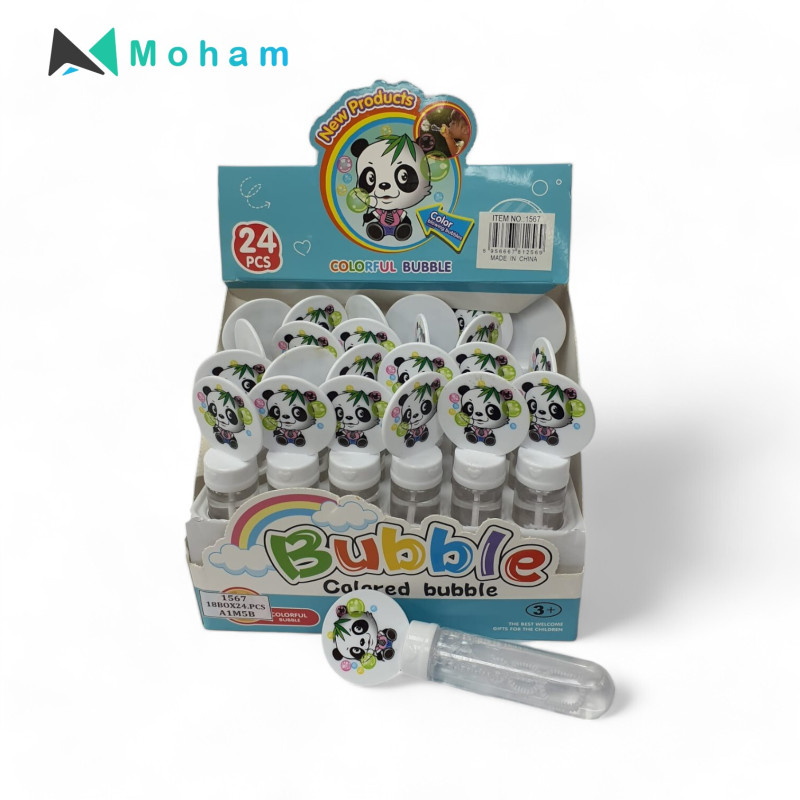 Colorful Panda Bubble Wand Set