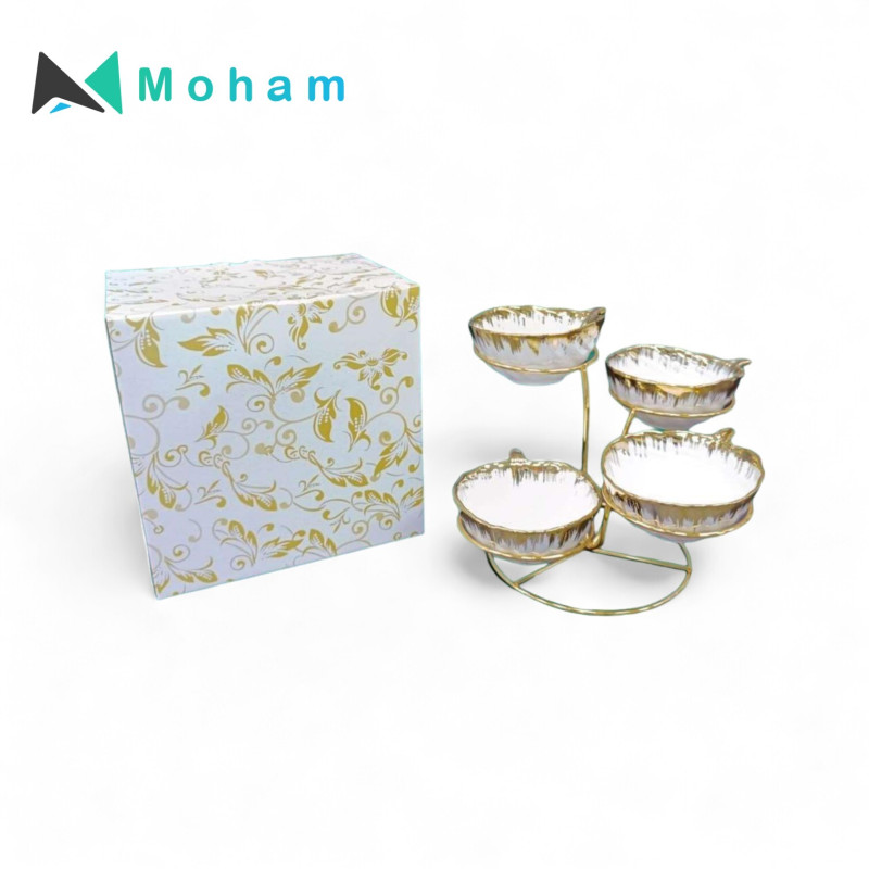 JS21-04 4PCS PLATE WID METAL SHELF 11.8X9.9X4.7CM