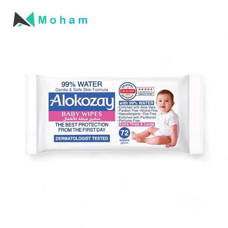 Alokozay 99% Water Wipes - 72 Sheets