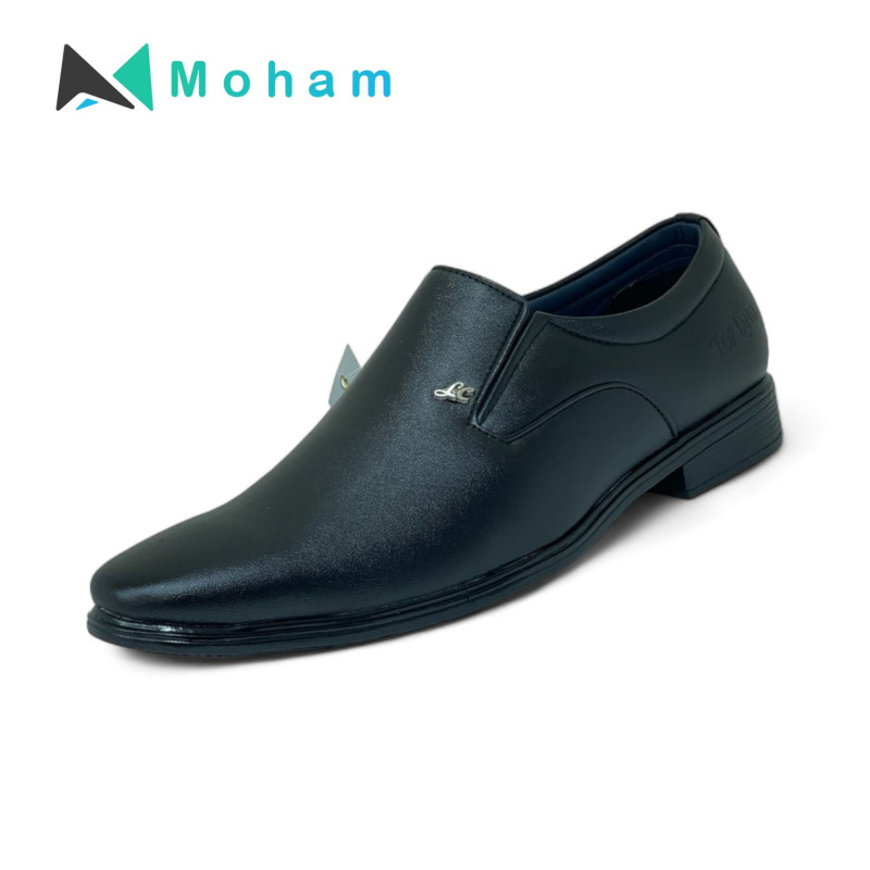 Men's Classic Black Leather Slip-On Formal Shoes